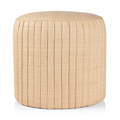 Fontainebleau Oval Fluted Raffia Ottoman