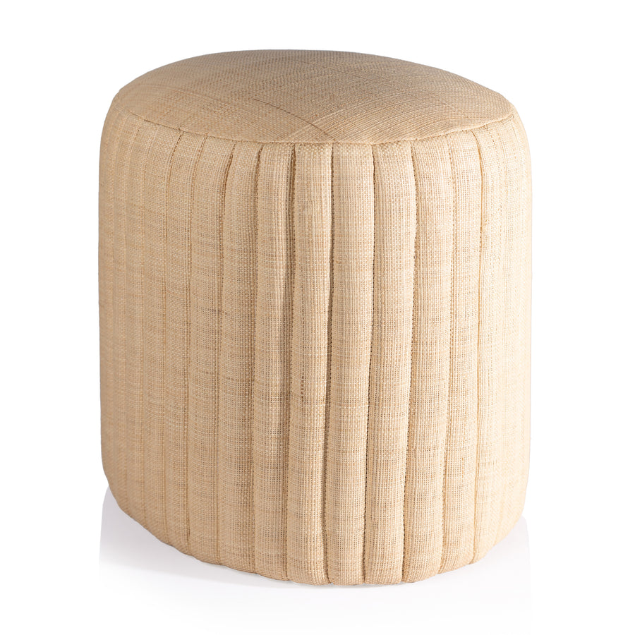 Fontainebleau Oval Fluted Raffia Ottoman