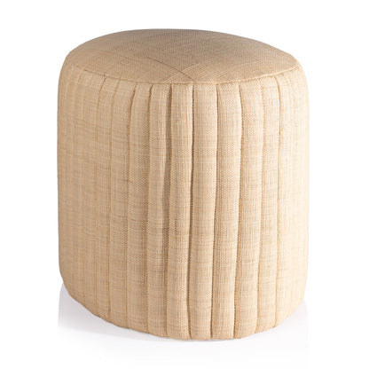 Fontainebleau Oval Fluted Raffia Ottoman