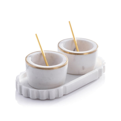 Marble Condiment Set - Serveware by Carlyle Avenue