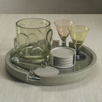 Leather Coaster Set  - Gray - Coasters by Carlyle Avenue