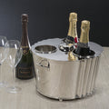 Alsace Brass Three-Bottle Cooler - Polished Nickel - Barware by Carlyle Avenue