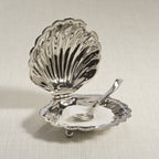 Cap Ferrat Fan Shell Lidded Bowl with Spoon - Serveware by Carlyle Avenue