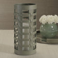 Nappa Woven Leather Glass Vase / Hurricane - Sage - Candle Accessories by Carlyle Avenue