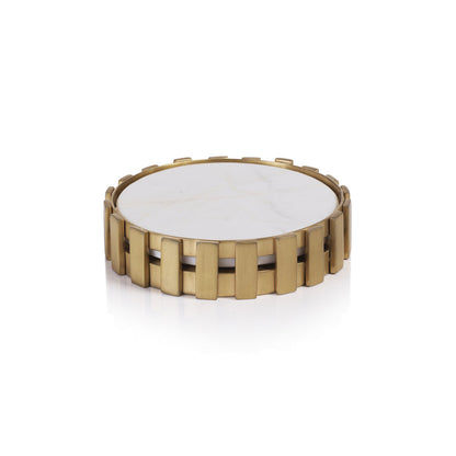 Forge Metal and Marble Bottle Coaster