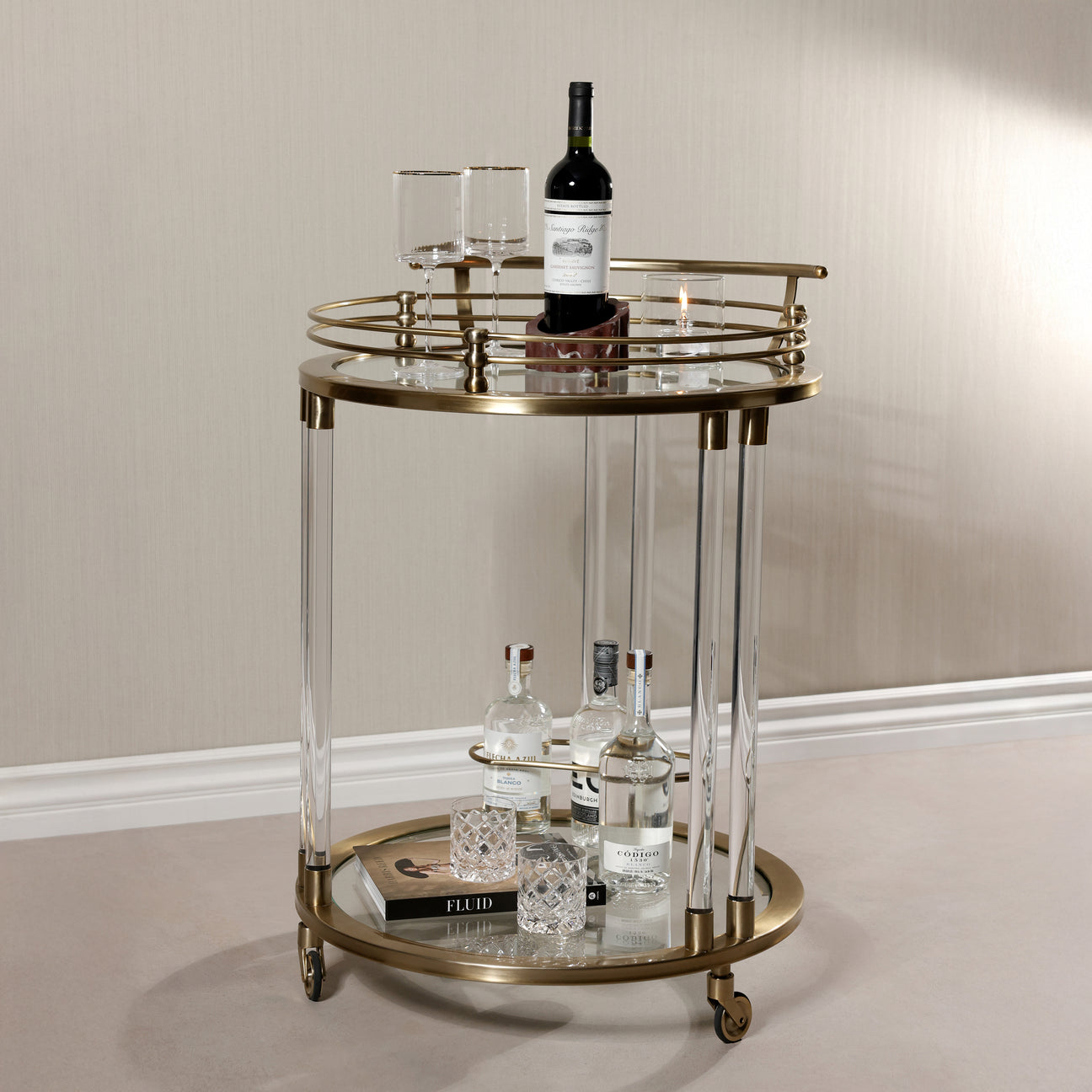 Opus Round Bar Cart / Trolley