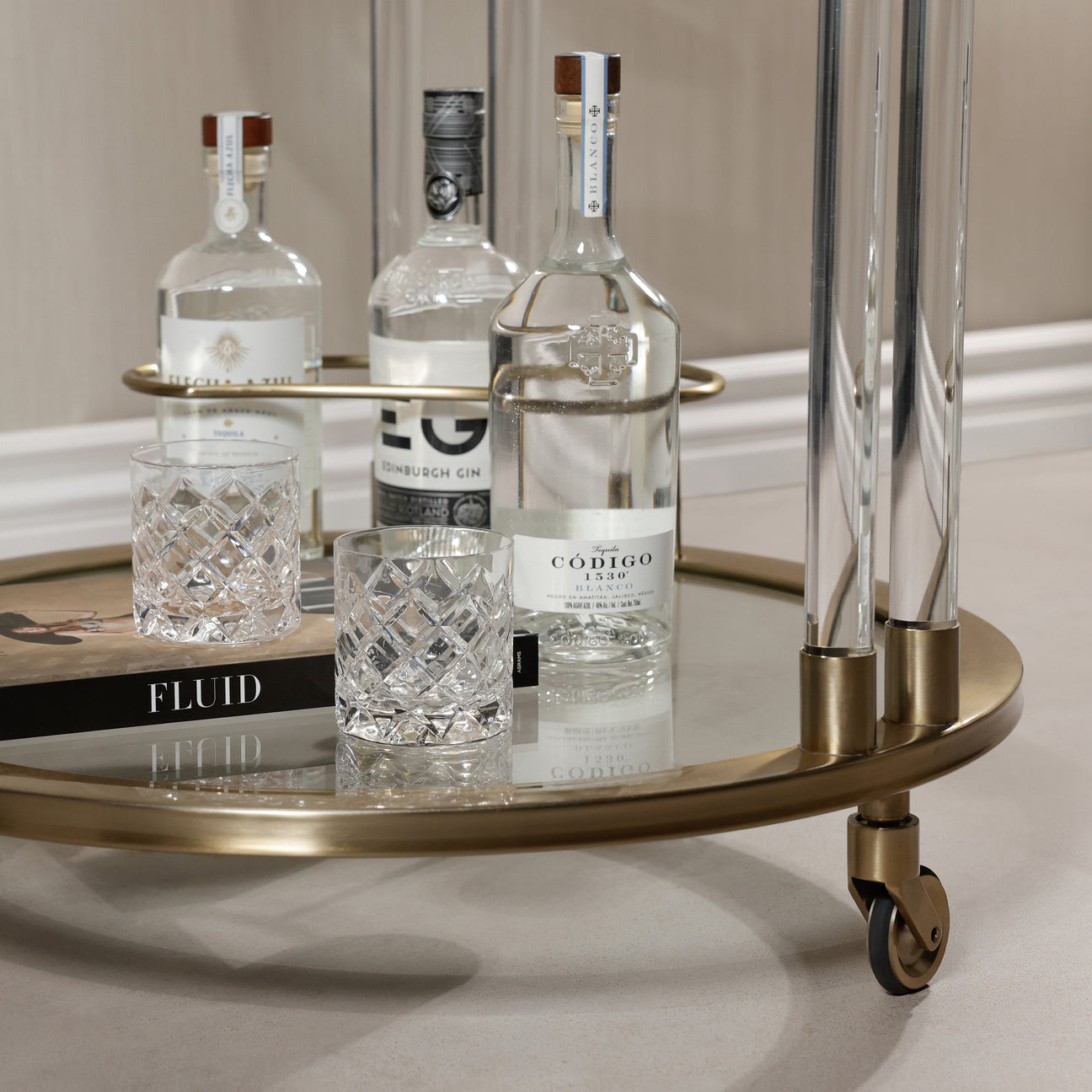 Opus Round Bar Cart / Trolley