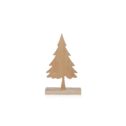 Ash Wood Silhouette Tree on Base
