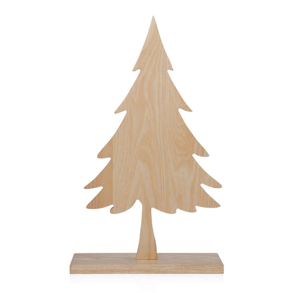 Ash Wood Silhouette Tree on Base