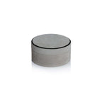Arden Suede Leather Round Box - CARLYLE AVENUE