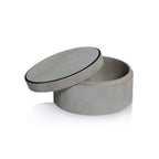 Arden Suede Leather Round Box - CARLYLE AVENUE