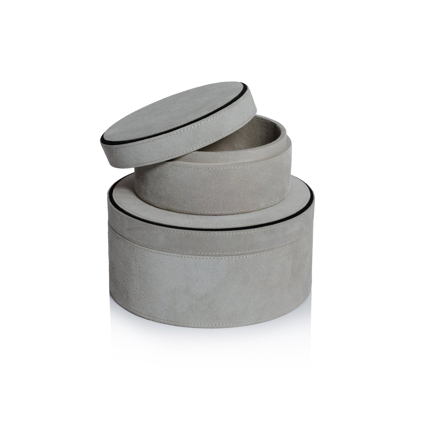 Arden Suede Leather Round Box