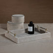 Arden Suede Leather Tray with Brass Handles