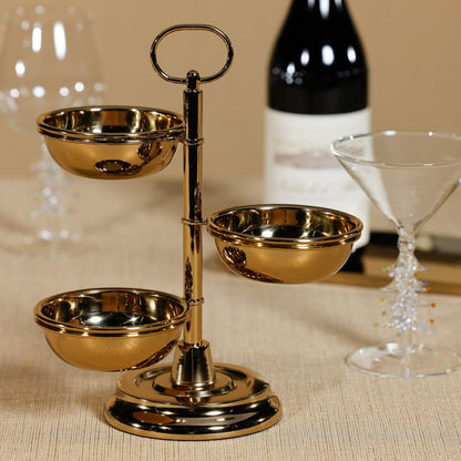 3-Tier Alloy Condiment Set - Polished Gold - PREORDER