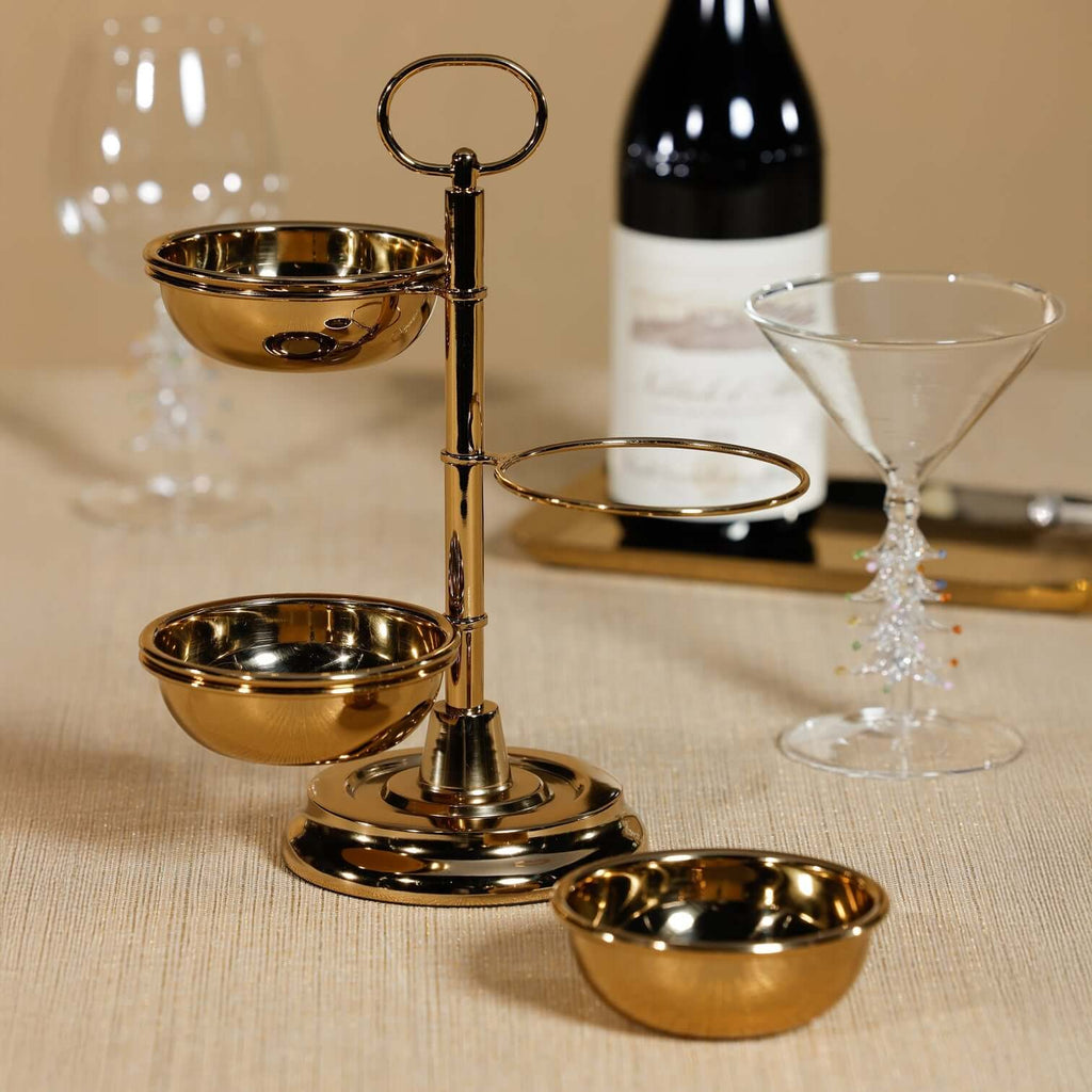 3-Tier Condiment Set - Polished Gold - PREORDER
