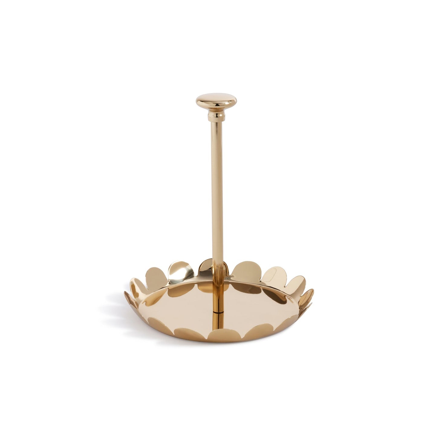 Scalloped Alloy Tray - Polished Gold