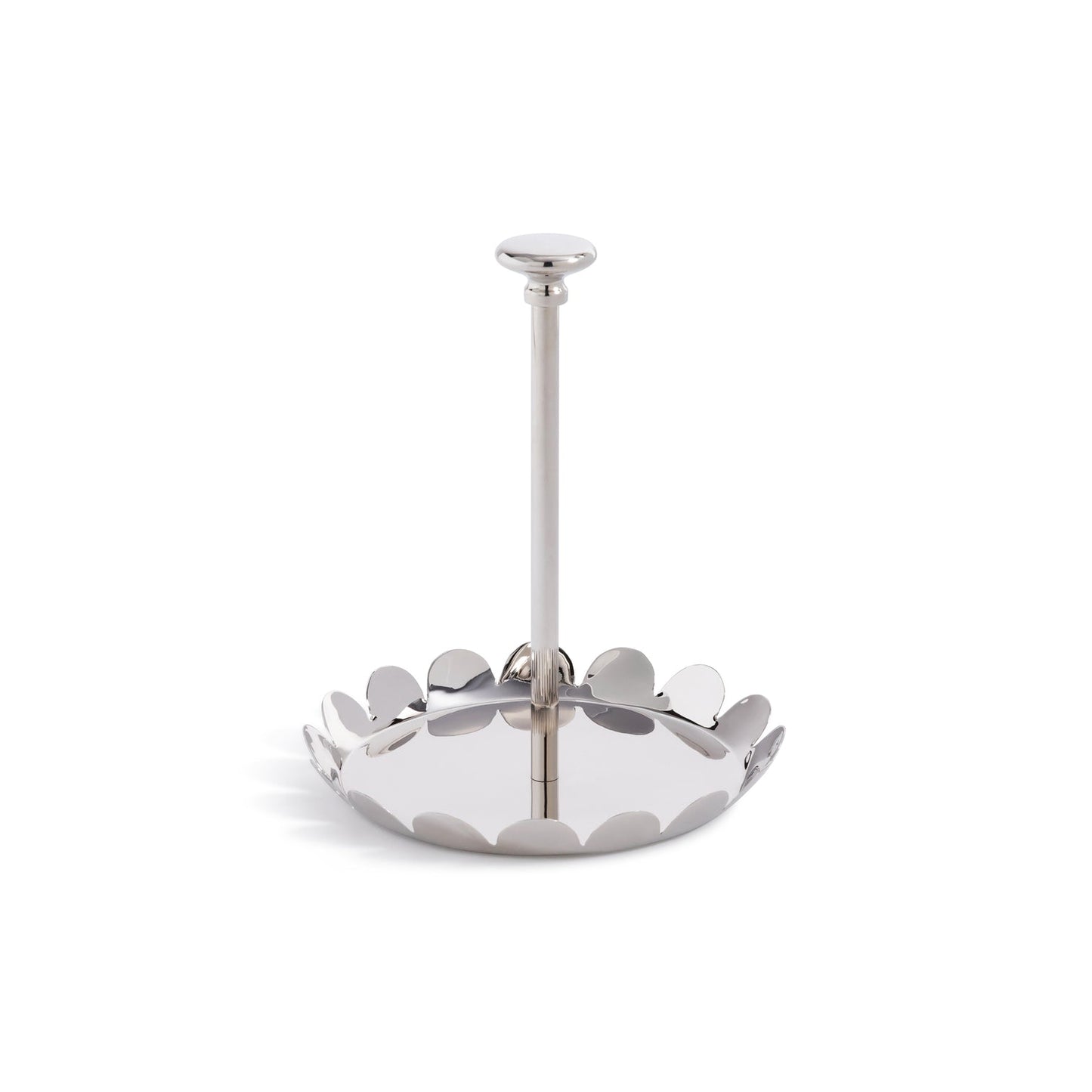 Scalloped Alloy Tray - Polished Nickel
