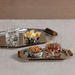 Octagon Alloy Tray with Horn Handles - Polished Nickel
