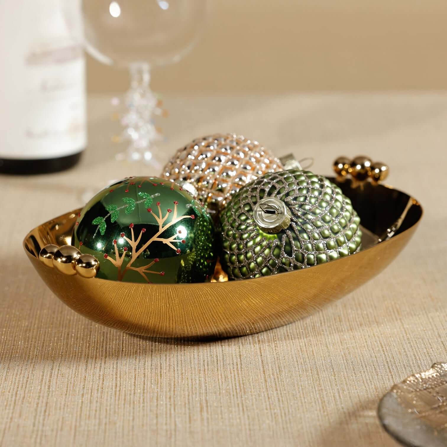 Metal Serving Bowl - Polished Gold