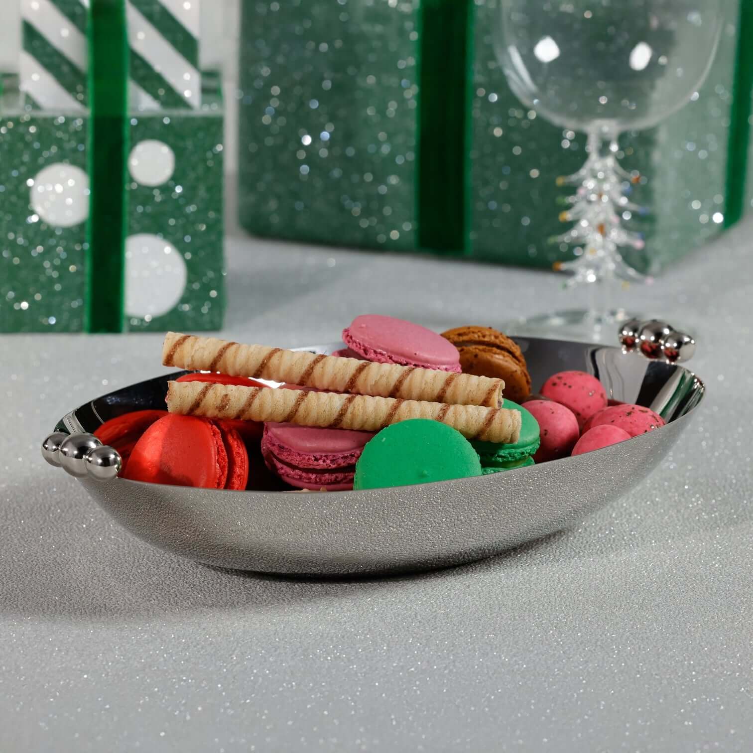 Metal Serving Bowl, Polished Nickel - Bowls by Carlyle Avenue