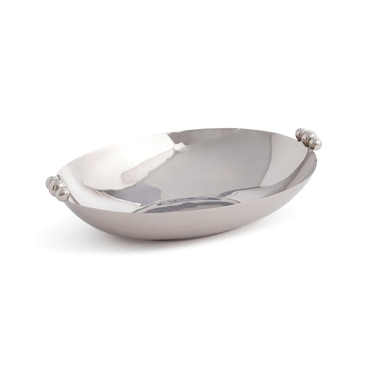 Metal Serving Bowl, Polished Nickel - Bowls by Carlyle Avenue