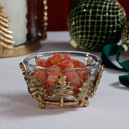 Forêt d’Hiver Glass and Metal Bowl - CARLYLE AVENUE