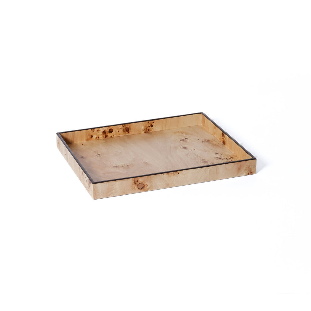 Valberg Burl Veneer All-Purpose Tray - Decorative Trays by Carlyle Avenue
