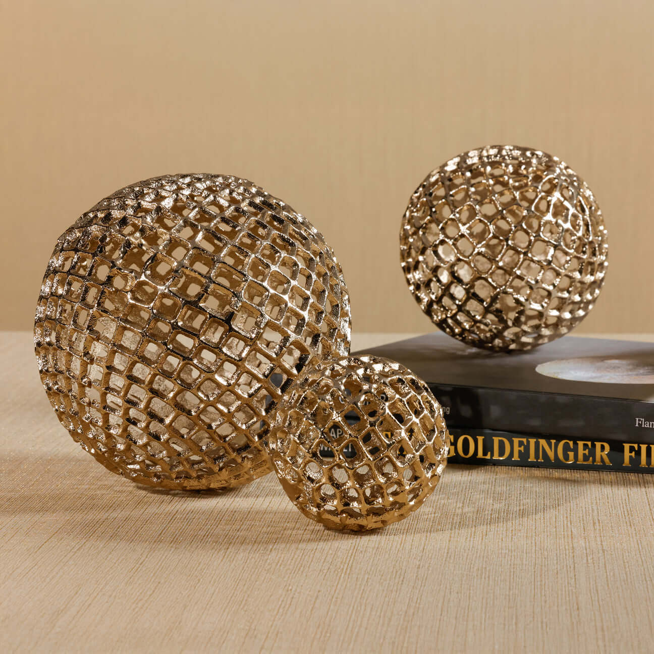 Decorative Alloy Orb - Gold - Decorative Accessories by Carlyle Avenue