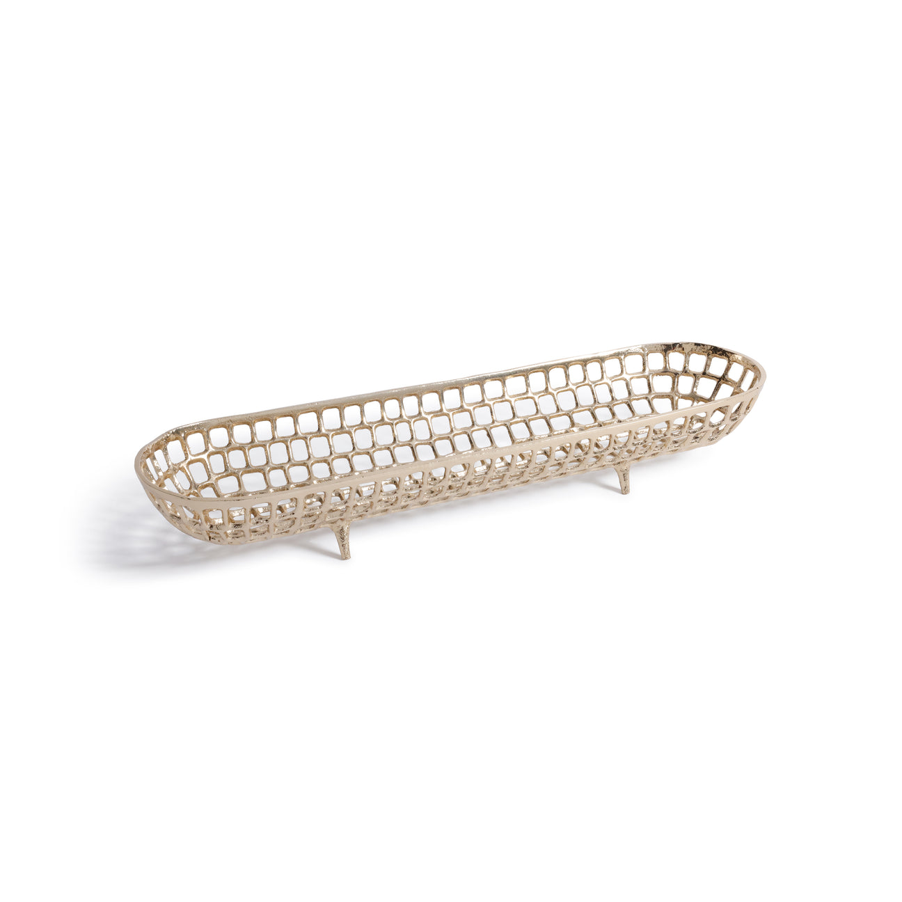 Oval Alloy Tray - Gold