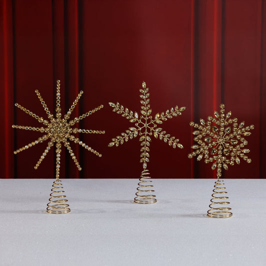 Jeweled Tree Topper - Set of 3 Assorted