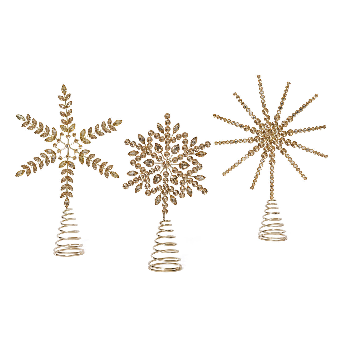 Jeweled Tree Topper - Set of 3 Assorted