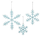 Blue Beaded Snowflake Ornament