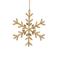 Golden Beaded Snowflake Ornament, 6" - CARLYLE AVENUE