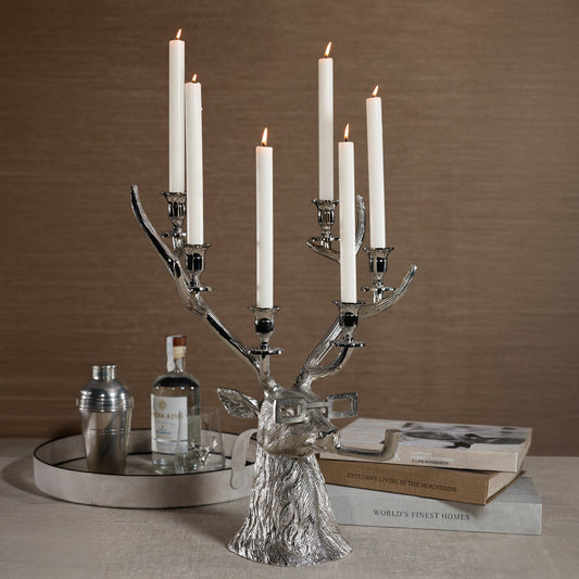 Pipe-Lit Stag 6-Tier Candle Holder