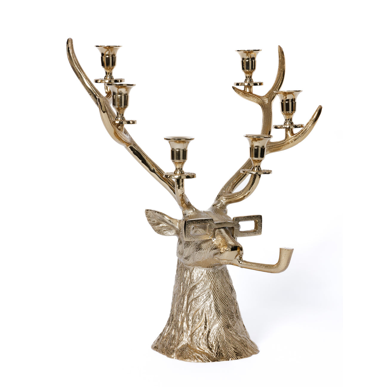 Pipe-Lit Stag 6-Tier Candle Holder
