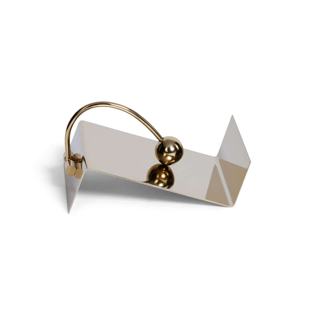 Sleek Cocktail Napkin Holder - Polished Gold - Napkin Holder by Carlyle Avenue