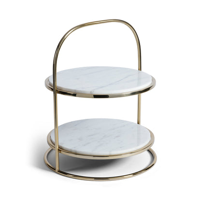 Marble & Gold Cake Stand - Tray by Carlyle Avenue