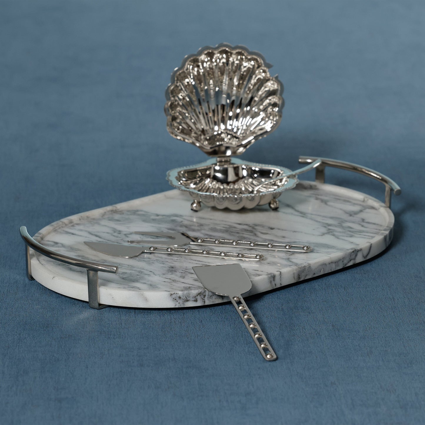 Luze Oval Marble Tray