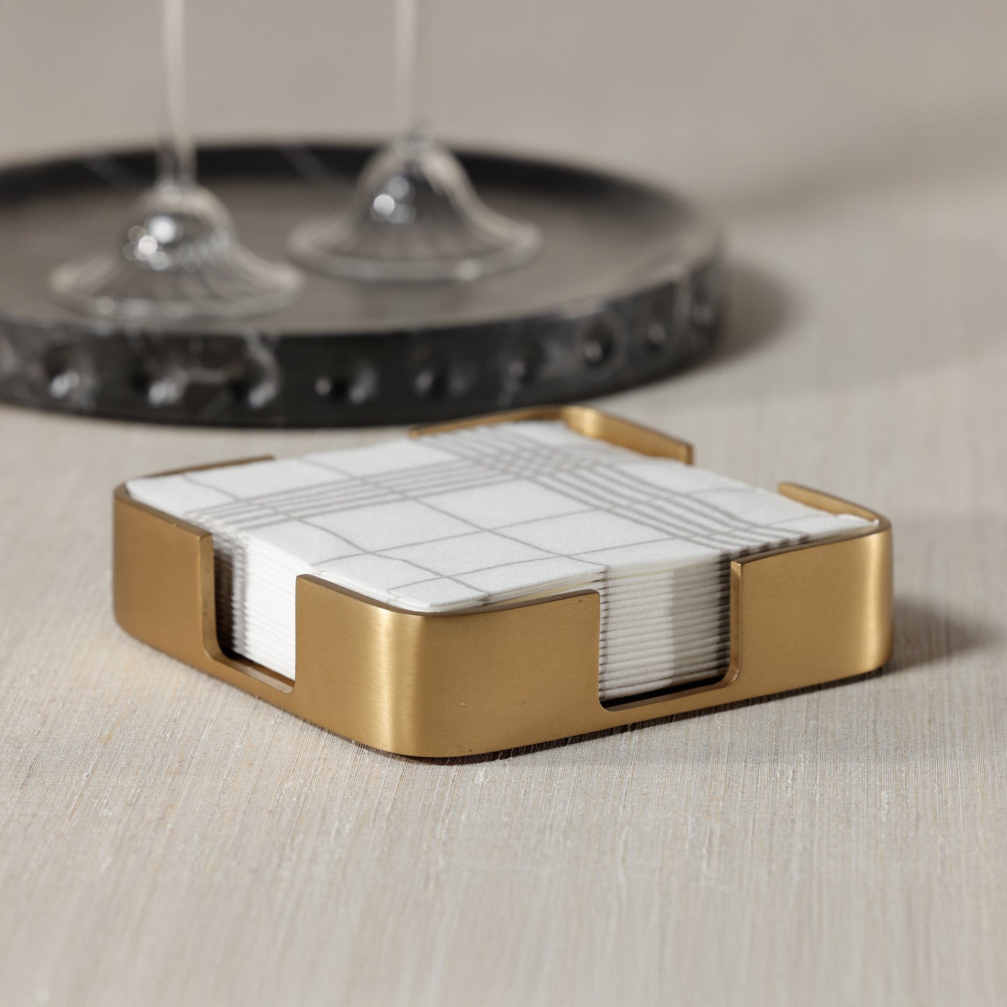 Gold Cocktail Napkin Holder
