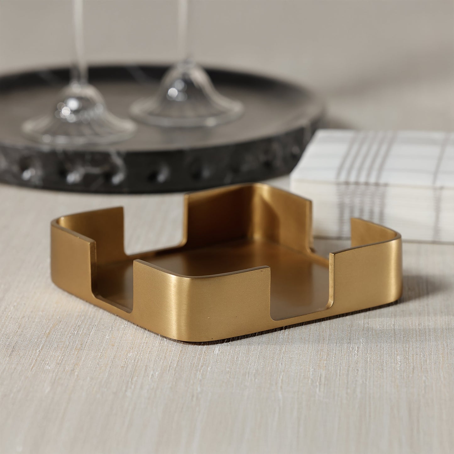 Gold Cocktail Napkin Holder