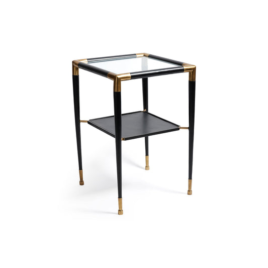 Peninsula Leather Side Table