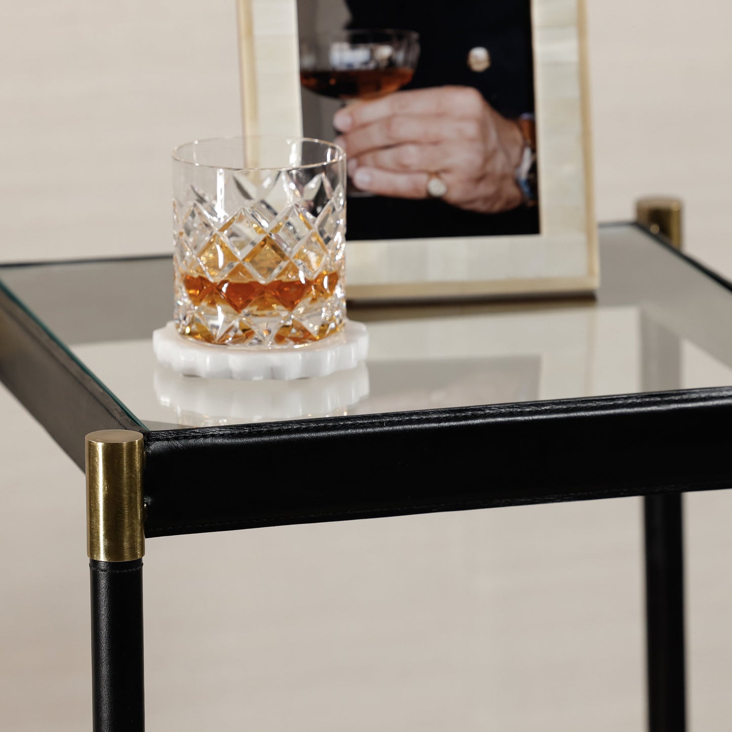 Park Lane 18 Leather Side Table