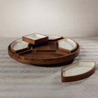 Lazy Susan with 5 Condiment Sections
