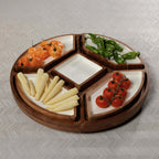 Lazy Susan with 5 Condiment Sections