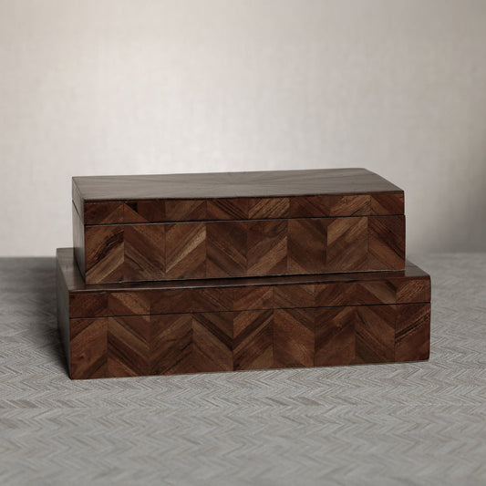 Chevron Wood Box