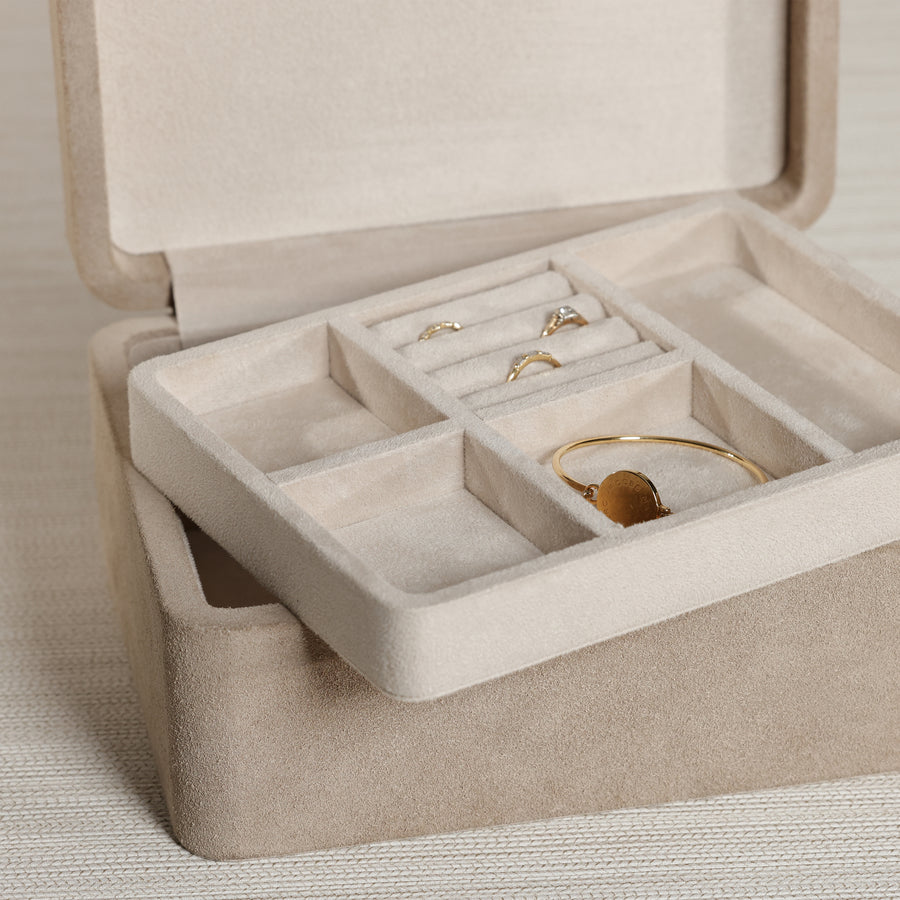 Linea Suede Jewelry Box