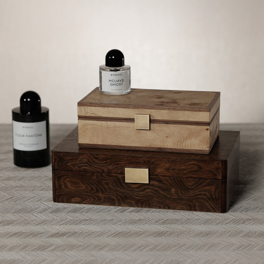 Linea Heritage Burl Veneer Jewelry Box
