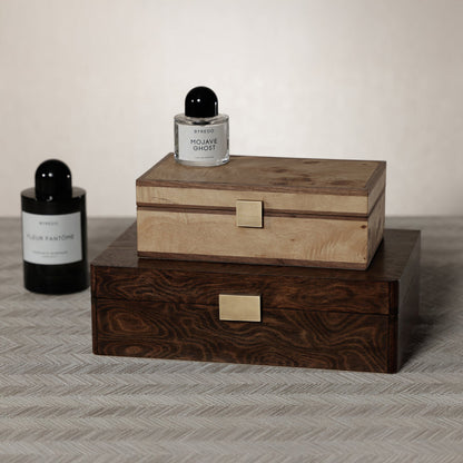 Linea Heritage Burl Veneer Jewelry Box