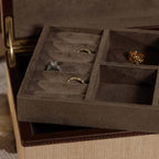 Linea Raffia with Leather Trim Jewelry Box - Jewelry Boxes by Carlyle Avenue