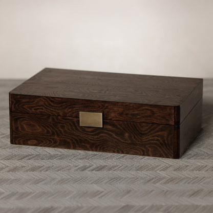 Linea Madrona Burl Veneer Jewelry Box